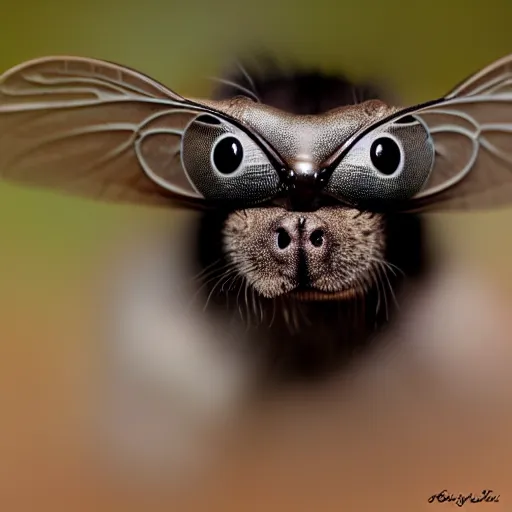 Image similar to a housefly - cat - hybrid, animal photography