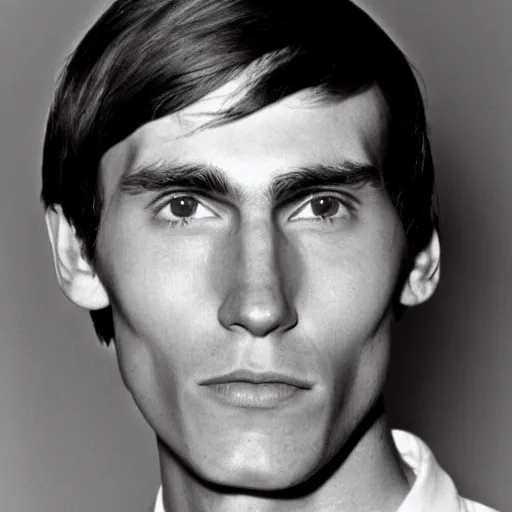 Image similar to A photograph portrait of Jerma985 with short-medium length hair a combover wearing early 1970s menswear in the early 1970s, taken in the early 1970s, grainy, taken on a 1970s Kodak Camera, realistic, hyperrealistic, very realistic, highly detailed, very detailed, extremely detailed, detailed, digital art, trending on artstation, colorized photo