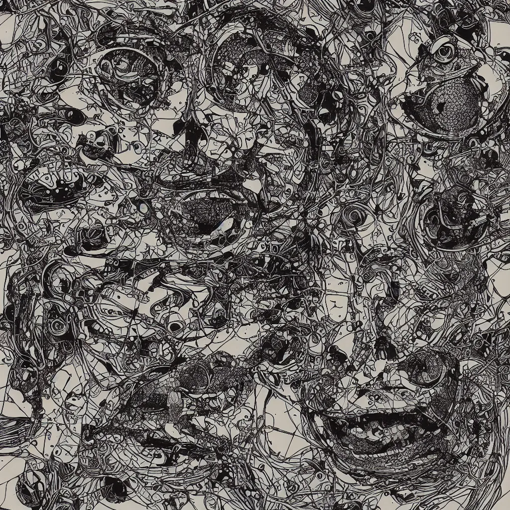 Image similar to toad head, ryuta ueda artwork, breakcore, technical, abstract, ripping, computers, vectors, gloom, dimensions, tears, subtle glitches, frogs, amphibians, geometry, data, minimal, code, cybernetic, album cover, dark, eerie, cyber