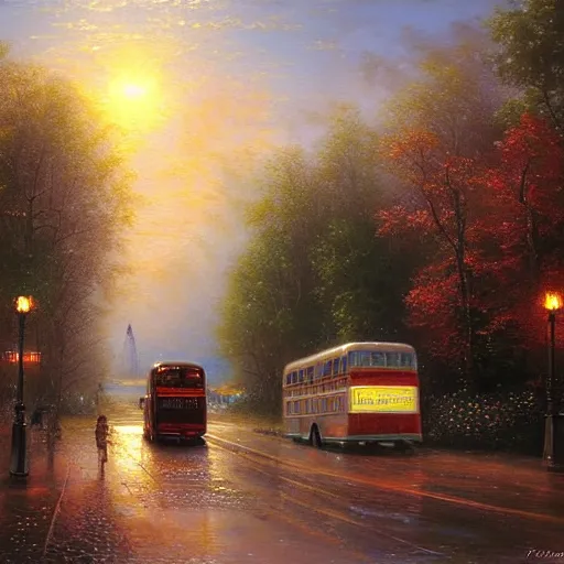 Image similar to what if God was one of us, just a stranger on a bus Thomas kincade