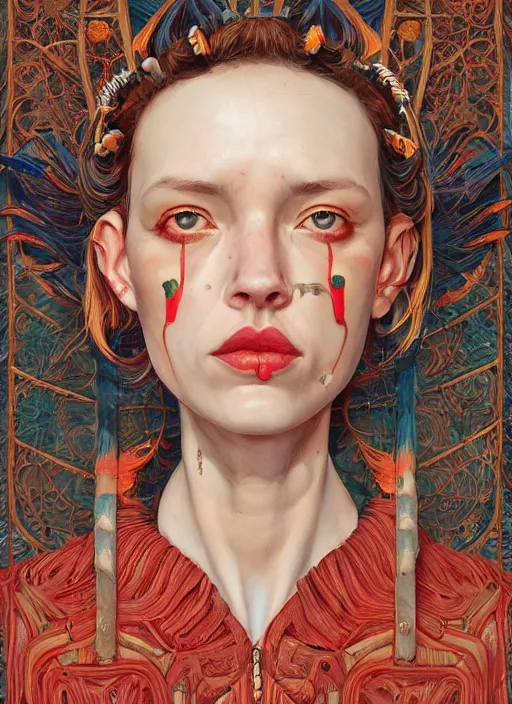 Image similar to portrait made of wood :: by Martine Johanna and Simon Stålenhag and Chie Yoshii and wlop and Guillermo del toro :: ornate, dynamic, particulate, rich colors, elegant, centered, artstation, smooth, sharp focus, octane render, 3d