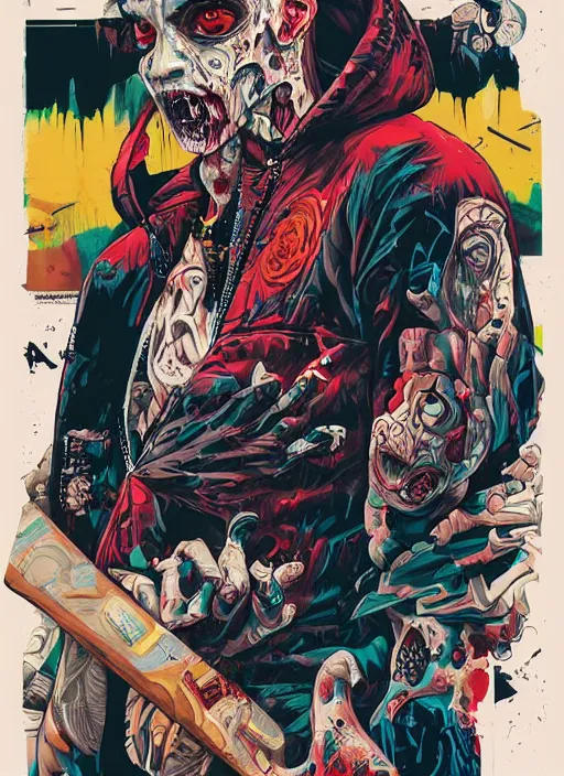 Image similar to zombie full body hiphop streetwear drip, tristan eaton, victo ngai, artgerm, rhads, ross draws