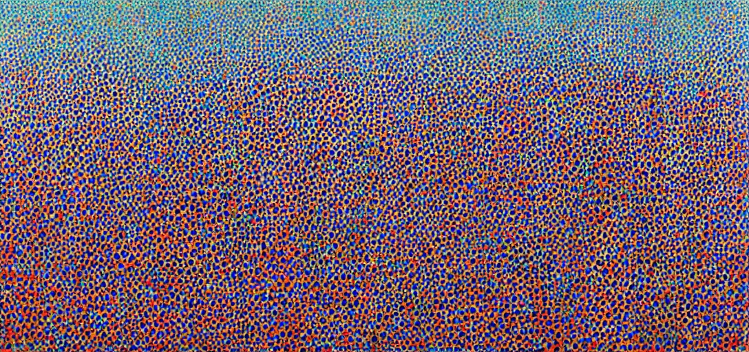 Image similar to morning sun by yayoi kusama