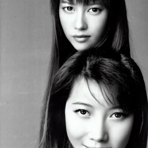 Prompt: face of 20 year old Chinese Sophie Marceau