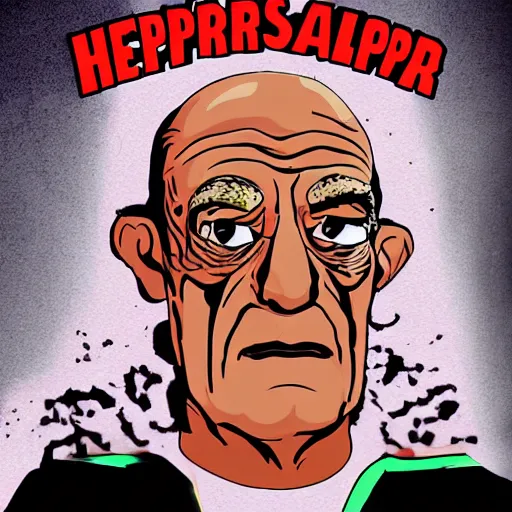 Image similar to hyperpop style hector salamanca