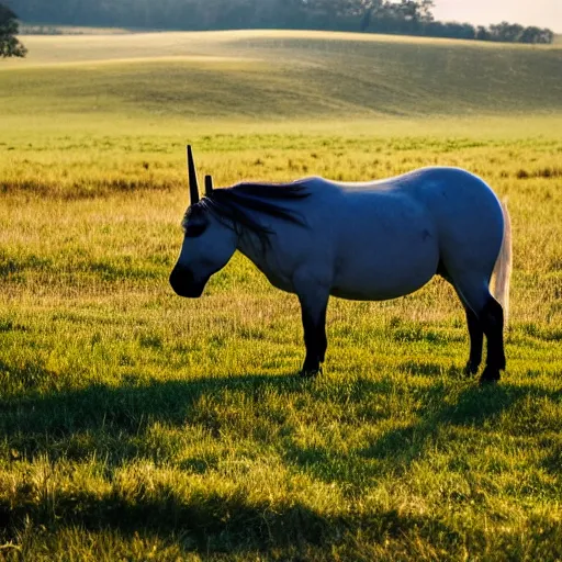 Image similar to A unicorn at a pasture, XF IQ4, f/1.4, ISO 200, 1/160s, 8K, RAW, unedited, symmetrical balance, in-frame