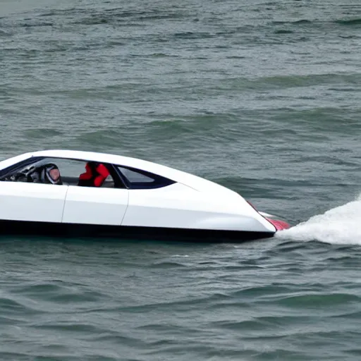 Image similar to tesla boat