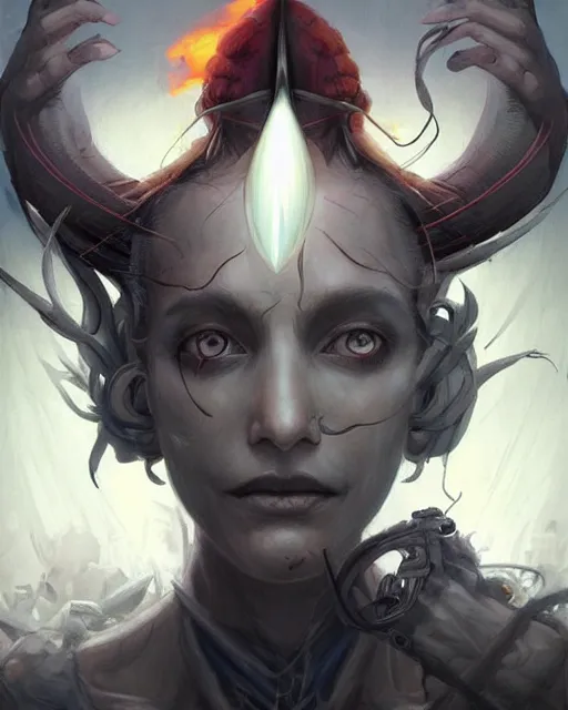 Image similar to paralyzed possessed by the deceased, the all seeing eye in the forehead of reality, a fire of a million guns, the mother of a millions sounds, god emperor of civilization illustration trending on artstation, anime. by peter mohrbacher and artgerm and greg rutkowski and ilya kuvshinov. high quality, stunning, intricate detailed character. 8 k