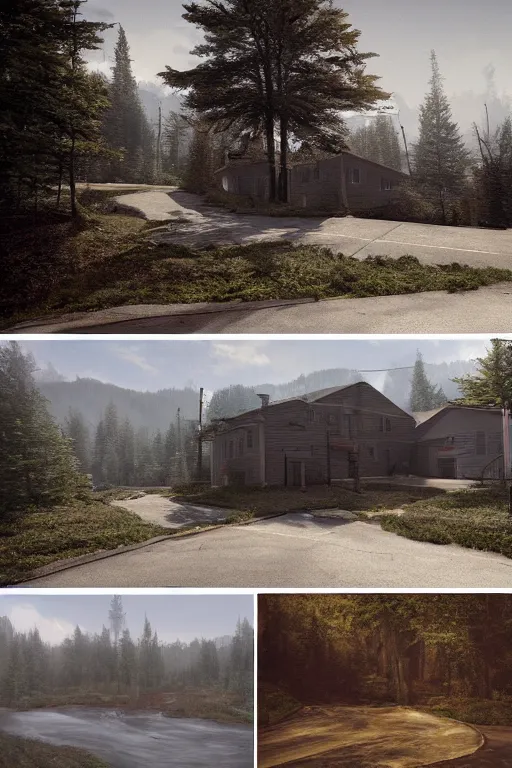 Prompt: Twin Peaks artwork by Gregory Crewdson, Matte painting, trending on artstation and unreal engine