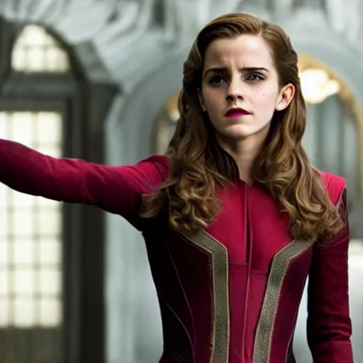 Image similar to Still of Emma Watson as Scarlett Witch