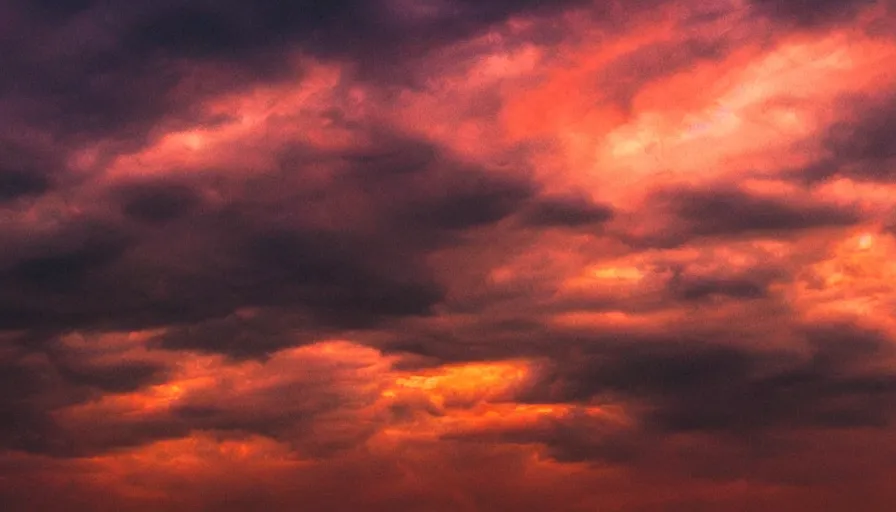 Image similar to a sky full of clouds that look like beautiful curvy women, photo - realistic, detailed, orange / pink sky, dreamy, surrealistic