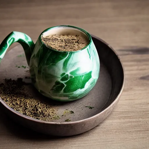 Prompt: green marble tea, hd