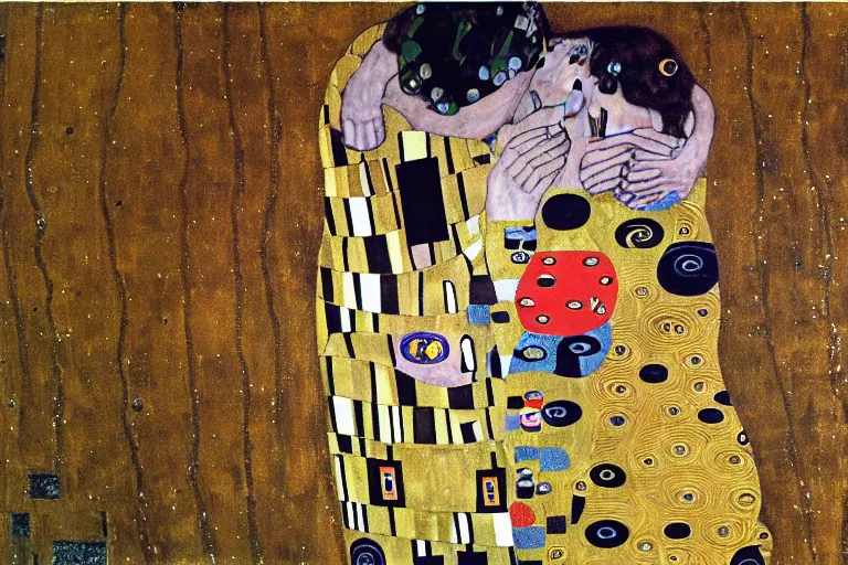 Image similar to gustav klimt vw beetle