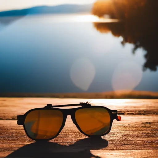 A detailed close-up photo of aviator sunglasses with | Stable Diffusion ...