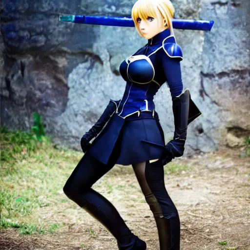 Prompt: Saber from Fate Stay night