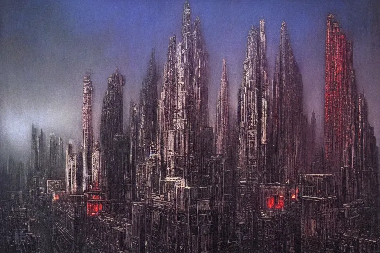 Hanoi cityscape by HR Giger and Zdzislaw Beksinski, | Stable Diffusion ...