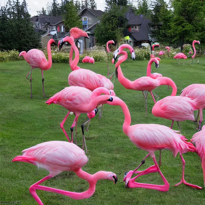 Image similar to flamingo lawn monsters at vanvcouver,british columbia,canada