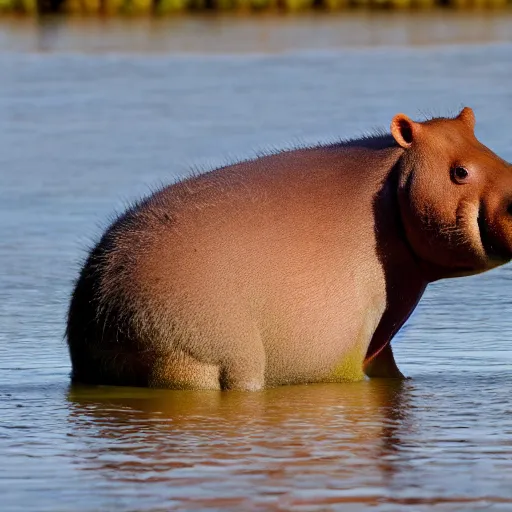 Image similar to hippo capybara hybrid, hd