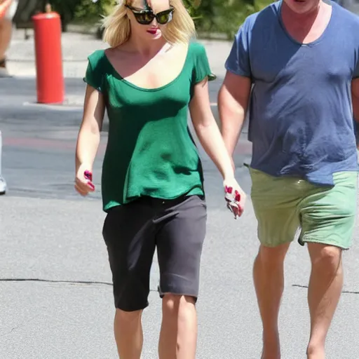 Prompt: margot robbie with a dad bod