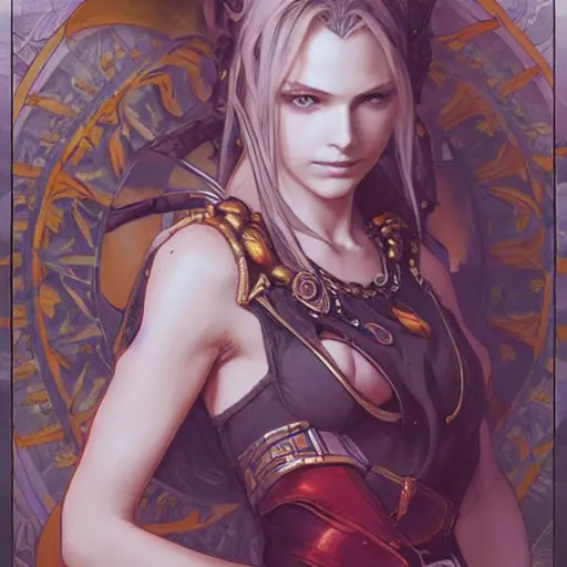 Prompt: amazing lifelike award winning pencil illustration of sorceress edea from final fantasy 8 ff 8 trending on art station artgerm greg rutkowski alphonse mucha cinematic