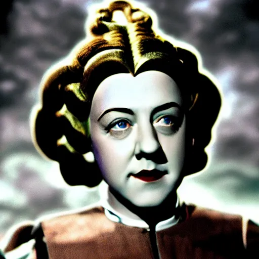 Image similar to a beautiful detailed 3 d matte photograph of alec guinness as dorothy in the wizard of oz, ominous, magical realism, texture, intricate, radiant colors, fantasy, volumetric lighting, high details