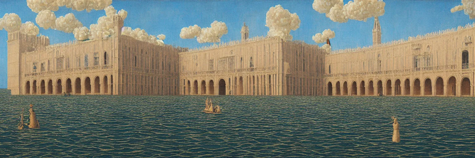 Image similar to doge palace painting magritte