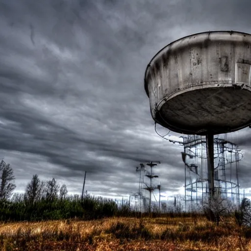 Prompt: abandoned cold war radar installation, 2 0 1 0 photo, 4 k, 8 k, hdr, art station