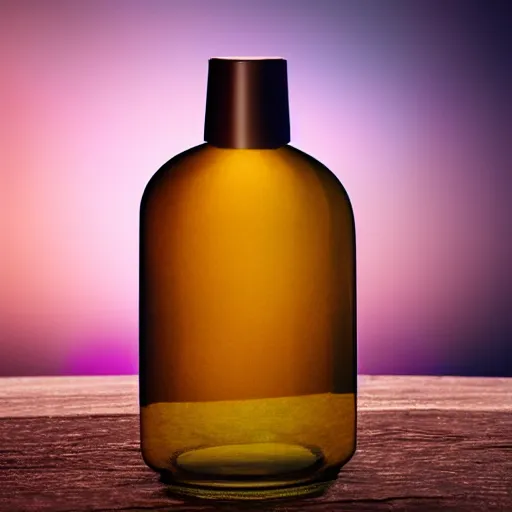 Prompt: professional studio photograph of the fabric of reality contained within a bottle