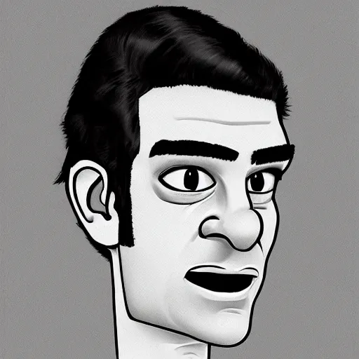 Image similar to andrew garfield caricature