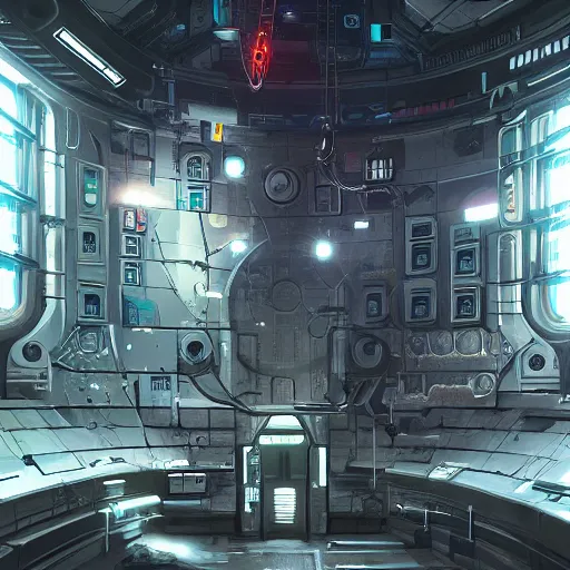 Image similar to imposing cyberbunk bank vault, detailed digital illustration by greg rutkowski, android netrunner