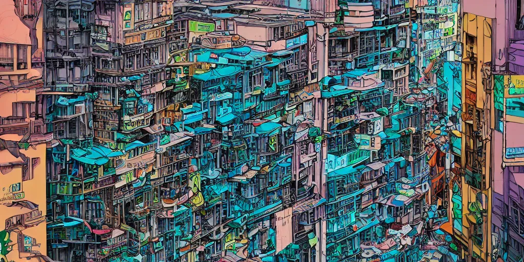 Prompt: colombo sri lankan city street, art by Josan Gonzalez