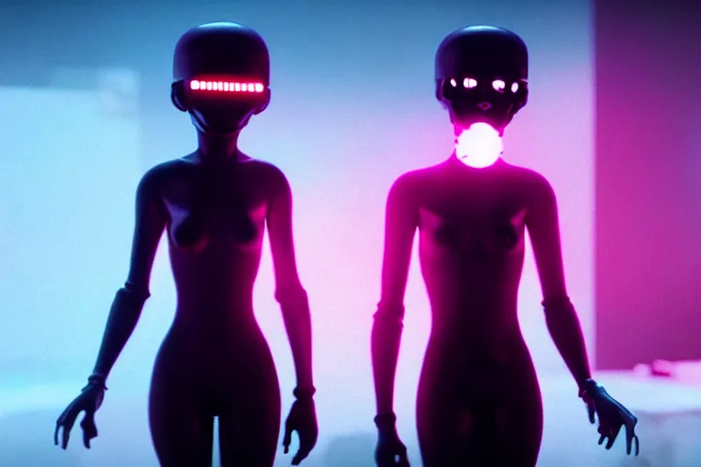 Image similar to vfx film, love death and robots, flat color profile low - key lighting award winning photography arri alexa cinematography, hyper real photorealistic cinematic, atmospheric cool colorgrade