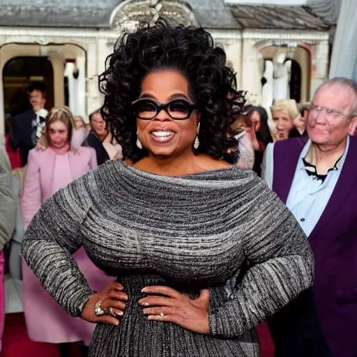 Image similar to Oprah Winfrey as the Empress of the entire earth