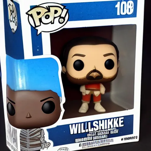 Image similar to a funko pop of william shakespeare