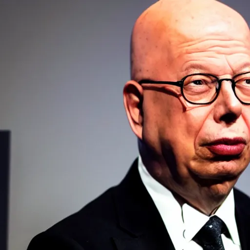 Image similar to the grim reaper has klaus schwab face