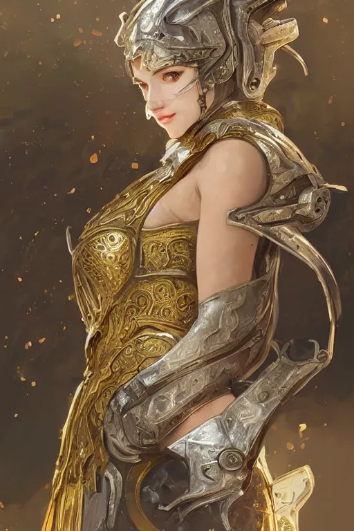 Prompt: portrait knights of Zodiac girl, silver and ice color reflected armor, in ruined Agora of Athens, ssci-fi, fantasy, intricate, very very beautiful, elegant, golden light, highly detailed, digital painting, artstation, concept art, smooth, sharp focus, illustration, art by WLOP and tian zi and alphonse mucha