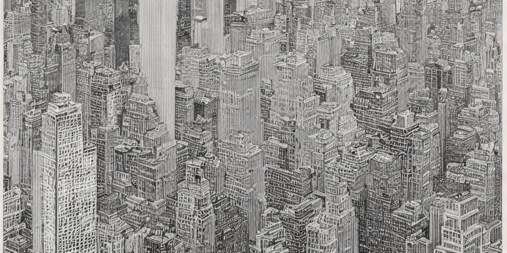 Prompt: new york city by takato yamamoto, david hockney