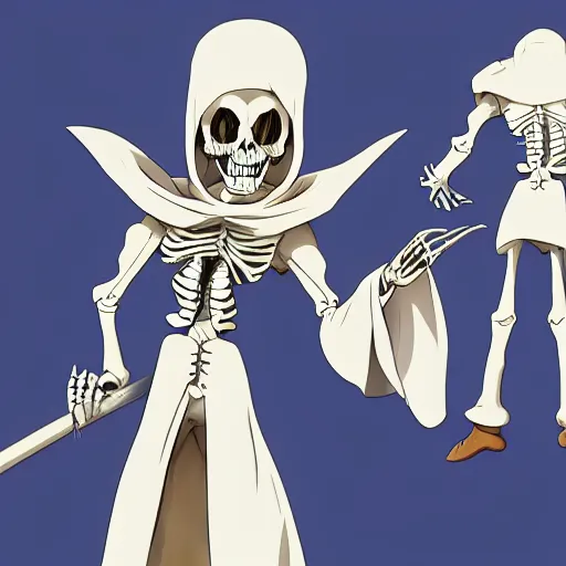  anime payaso chica guerrera luchando contra un esqueleto