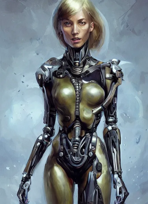 Prompt: a professional painting of a beautiful young female, clothed in stealth armor, cybernetic implants, olive skin, long dark hair, beautiful bone structure, symmetrical facial features, intricate, elegant, digital painting, concept art, smooth, sharp focus, illustration, from Metal Gear, by Ruan Jia and Mandy Jurgens and Artgerm and William-Adolphe Bouguerea