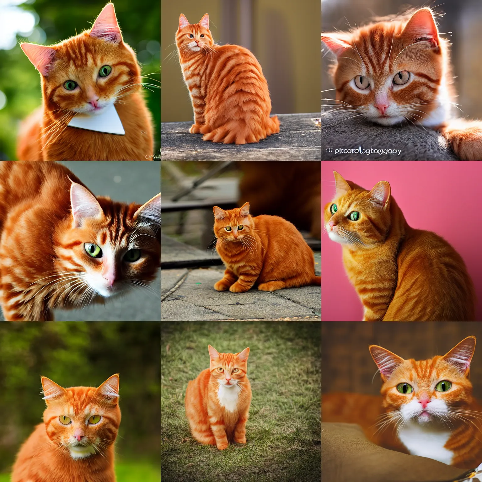 Prompt: ginger cat, award winning photography