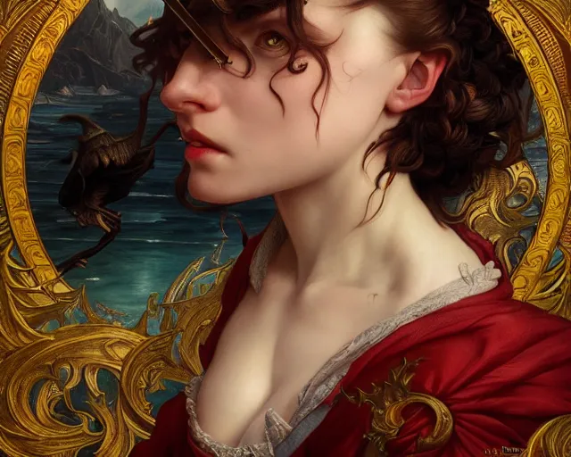 Image similar to photography of hendrick goltzius, deep focus, d & d, fantasy, intricate, elegant, highly detailed, digital painting, artstation, concept art, matte, sharp focus, illustration, hearthstone, art by artgerm and greg rutkowski and alphonse mucha