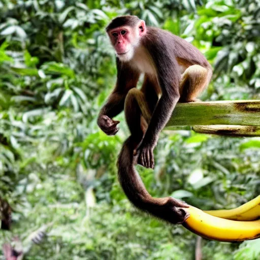 Prompt: monkey surfing on a banana