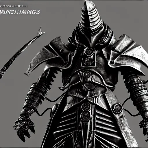 Prompt: futuristic eldenring boss. fromsoftware, dark souls, eldenring, screenshot, extremely detailed, insanely detailed, realistic, zbrush, horror, bloodbourne
