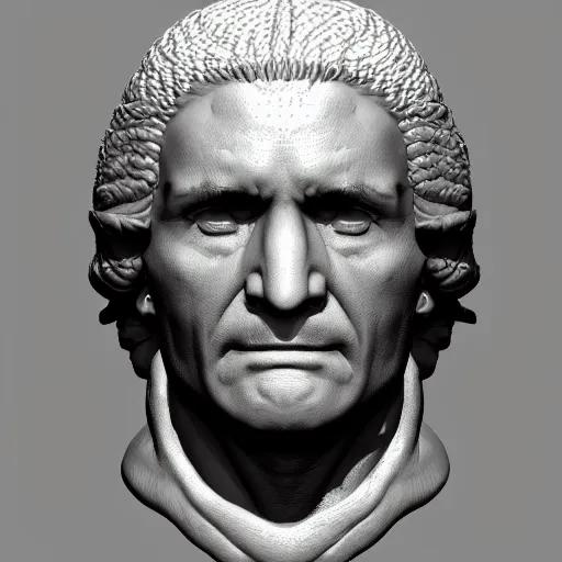 Prompt: cristobal colon head 3 d model, zbrush, wireframe, retopology, artstation, digital human