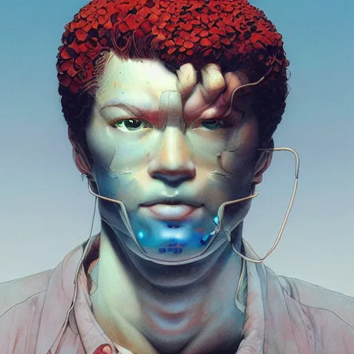 Image similar to prompt : soviet doomer portrait soft light painted by james jean and katsuhiro otomo and erik jones, inspired by akira anime, smooth face feature, intricate oil painting, high detail illustration, sharp high detail, manga and anime 1 9 9 9