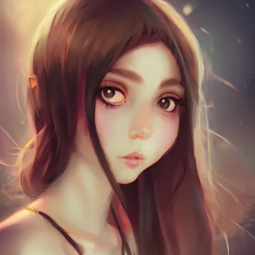 Prompt: cute girl Aeolian character art drawn in art style of WLOP full HD 4K highest quality realistic beautiful gorgeous natural WLOP artist painting