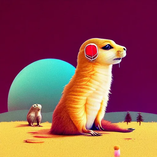 Prompt: cute extra fluffy prairie dog :: by Martine Johanna and Simon Stålenhag and Chie Yoshii and Casey Weldon and Guillermo del toro :: ornate, dynamic, particulate, rich colors, intricate, elegant, highly detailed, centered, artstation, smooth, sharp focus, octane render, 3d