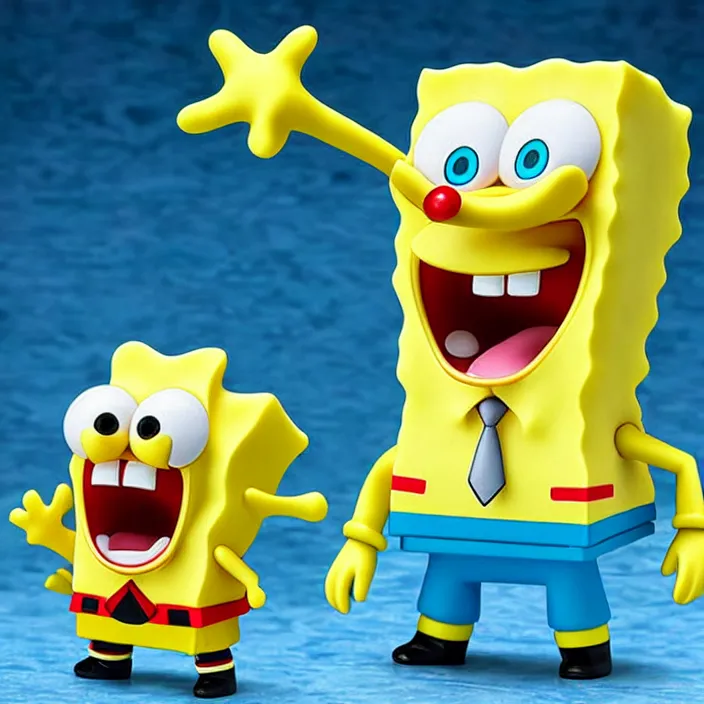 Image similar to spongebob, an anime nendoroid of spongebob, figurine, detailed product photo