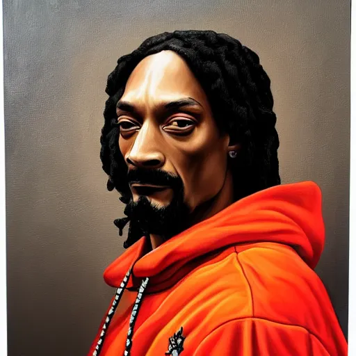 Prompt: Snoop dogg oil painting renaissance style portrait dramatic high contrast