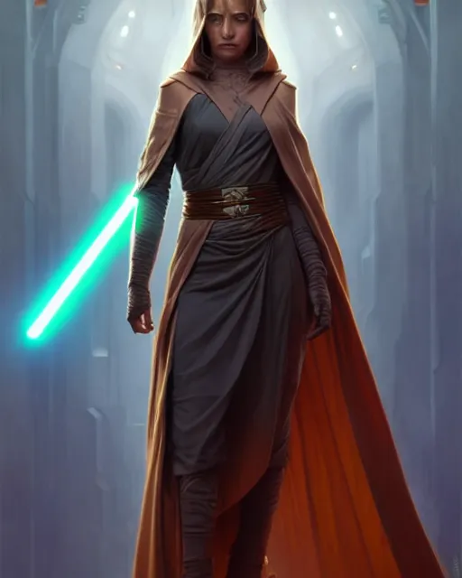 Prompt: a robed high republic jedi master, fantasy character portrait, ultra realistic, intricate, elegant, highly detailed, digital painting, artstaion, smooth, sharp, focus, illustration, art by artgerm and greg rutkowski and alphonse mucha